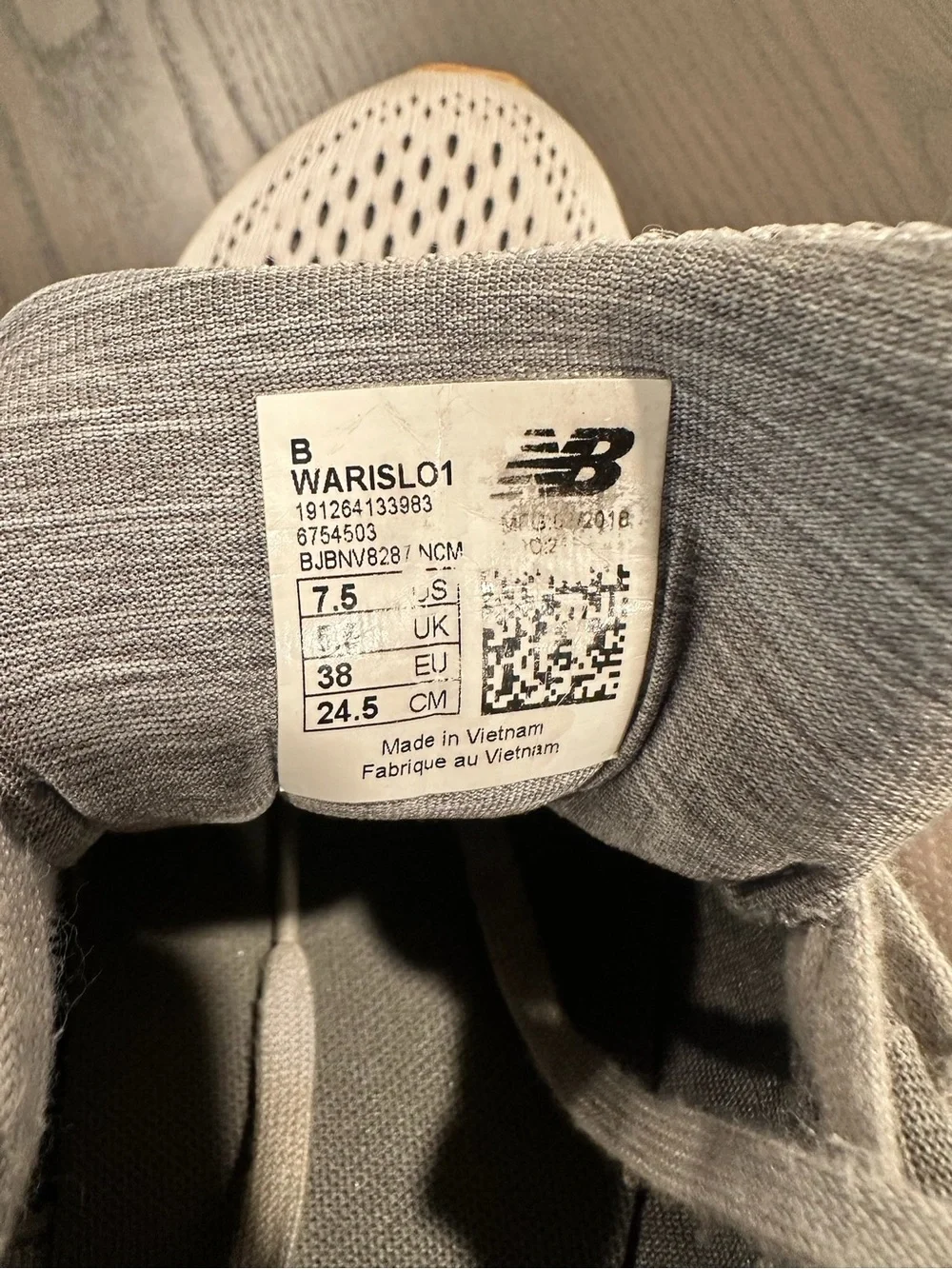 New Balance Light Grey Mesh Running Shoes